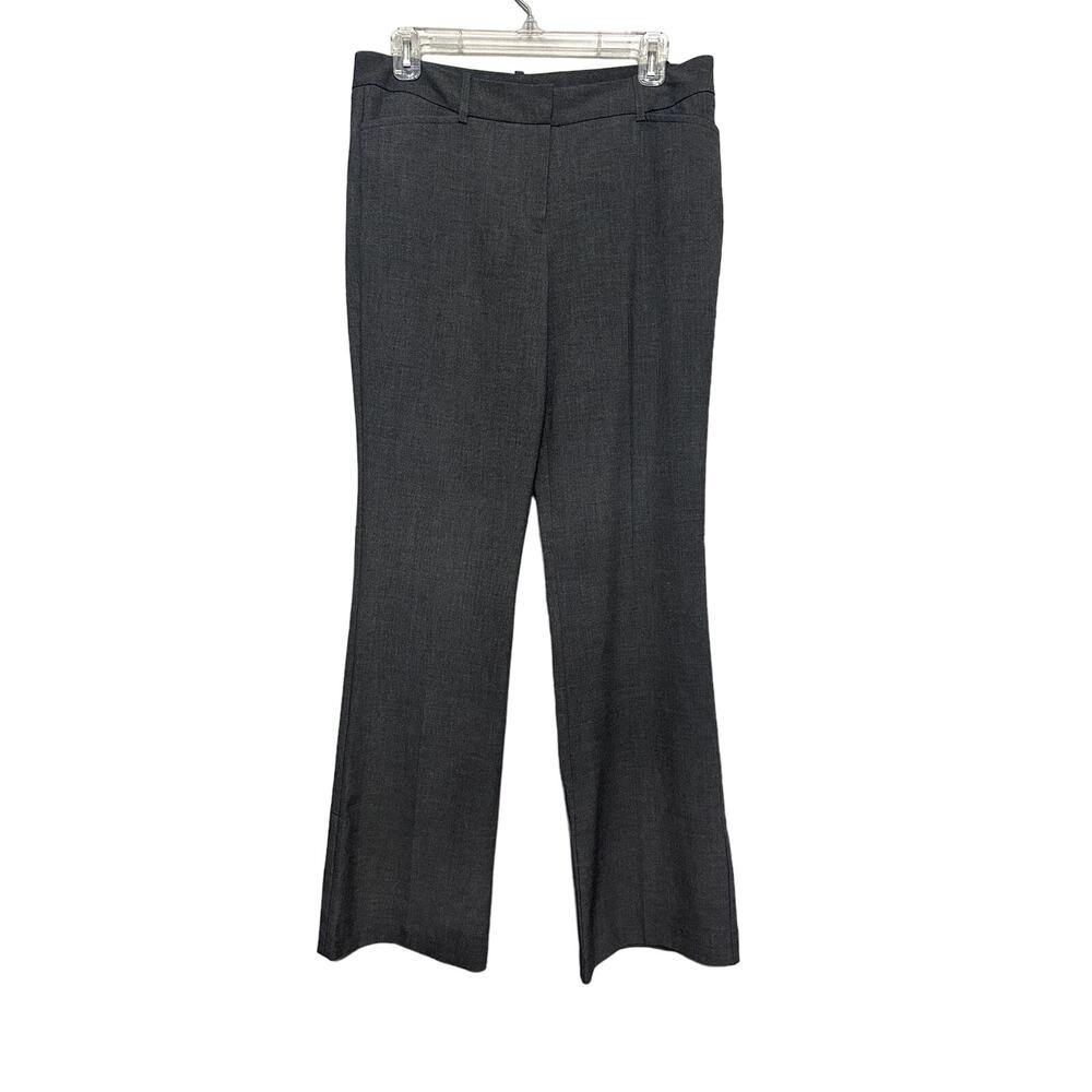Worthington Modern Fit Womans Gray Career Dress Slacks Flat Front 6 Boot Cut